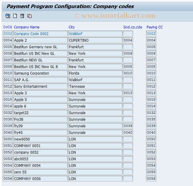 SAP TCode OBZ2 - C FI FBZP T042