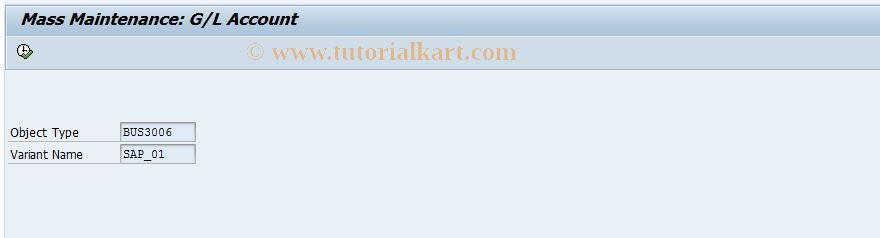 SAP TCode OB_GLACC11 - G/L acct record: Mass maintenance 01