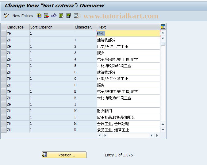 SAP TCode OC01 - C FI-LC : Table T850A