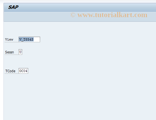 SAP TCode OC04 - C RF-KONS : Table T854S