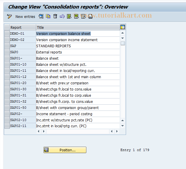 SAP TCode OC23 - C FI-LC : Table T863