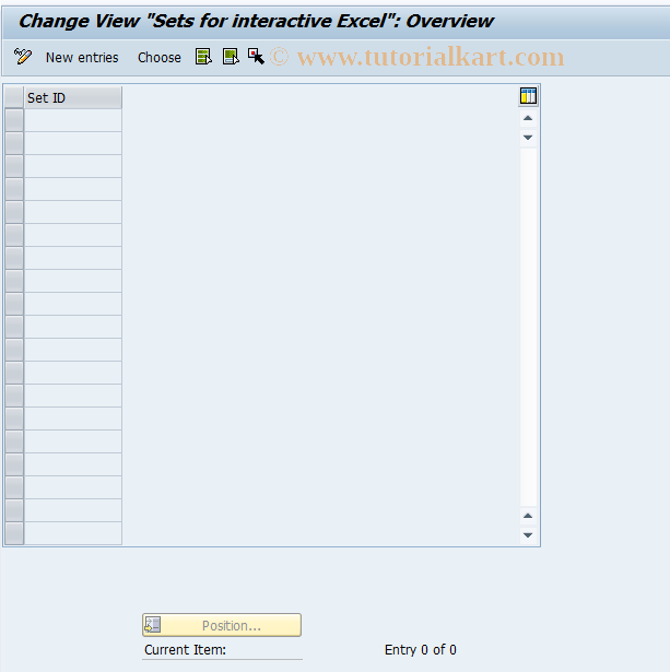 SAP TCode OCAD - C FI-LC: Display V_T862K