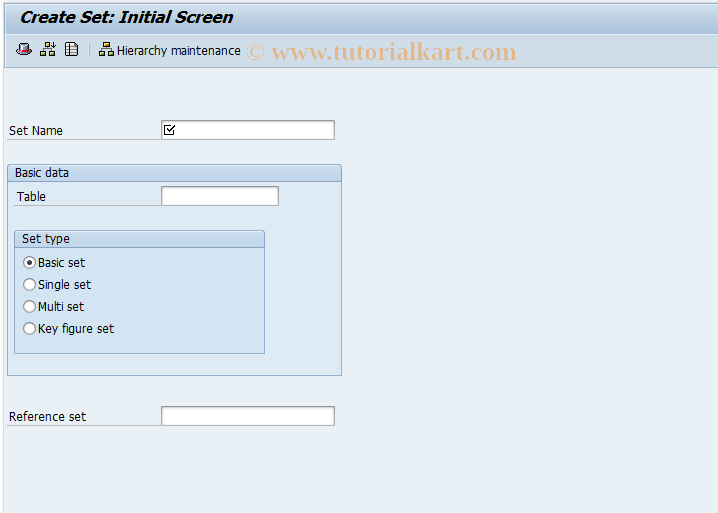 SAP TCode OCB8 - Create set