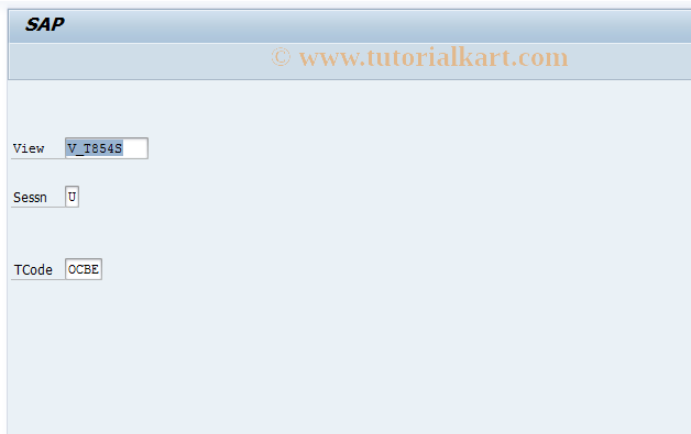 SAP TCode OCBE - C RF-KONS : Table T854S