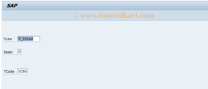 SAP TCode OCBG - C RF-KONS : Table T854S