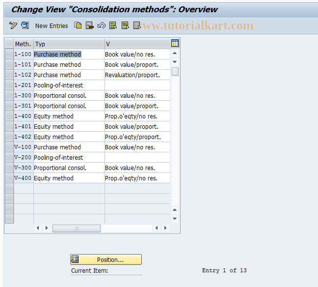 SAP TCode OCBJ - C FI-LC : Table T869