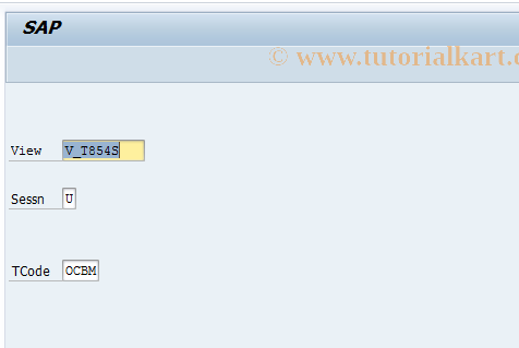 SAP TCode OCBM - C RF-KONS : Table T854S