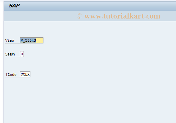 SAP TCode OCBR - C RF-KONS : Table T854S