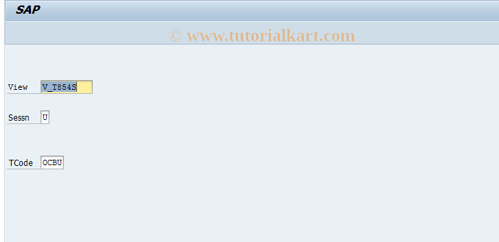 SAP TCode OCBU - C RF-KONS : Table T854S