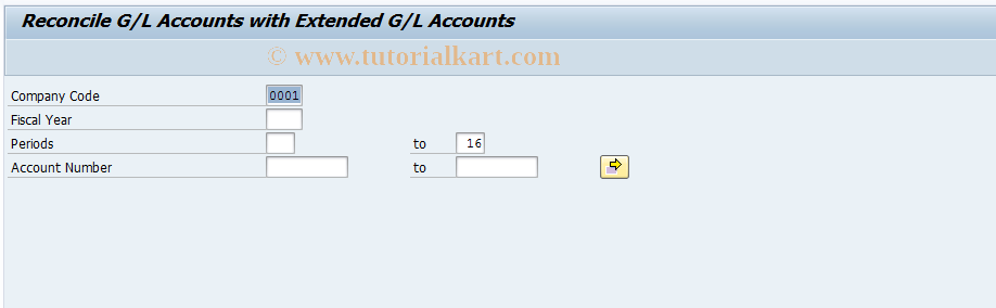 SAP TCode OCBV - Reconcile Extended G/L Accounts