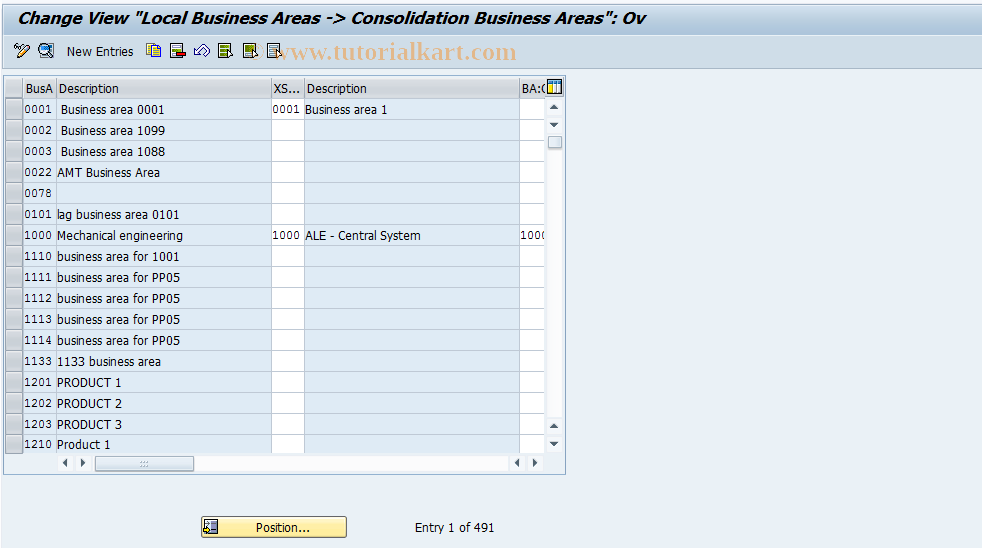 SAP TCode OCC2 - FI-LC: Table TGSB