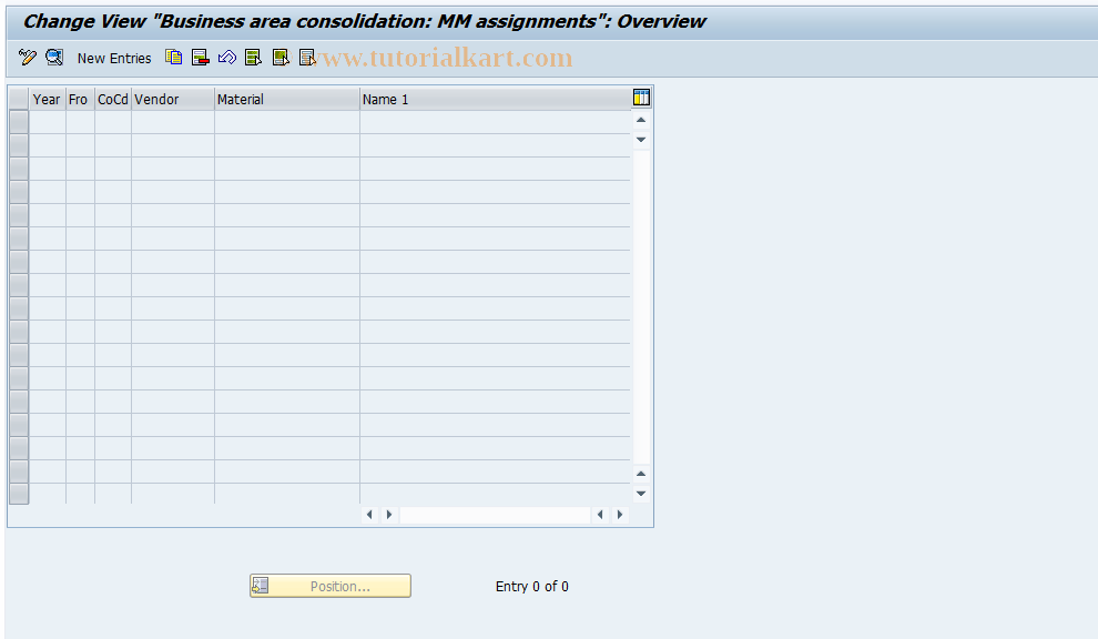 SAP TCode OCC6 - FI-LC: Table TLMGB