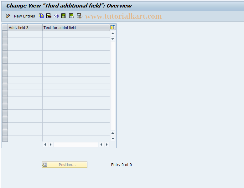 SAP TCode OCE3 - C RF-KONS : Table T85C