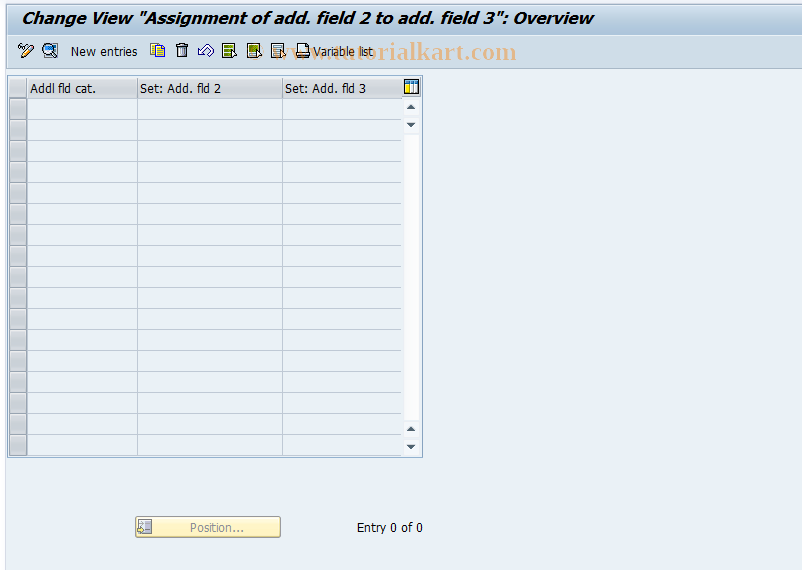 SAP TCode OCE5 - C RF-KONS : Table T85S2