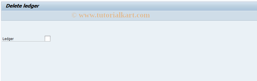 SAP TCode OCL4 - FI-LC: Delete Ledger