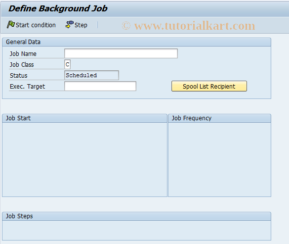 SAP TCode OCM1 - Backgrd Job: Processing Initialize Objects
