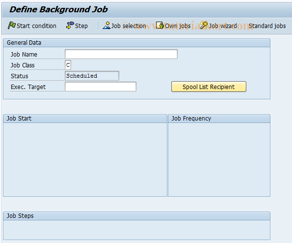 SAP TCode OCM2 - Backgd Job: Processing Procurement Elements