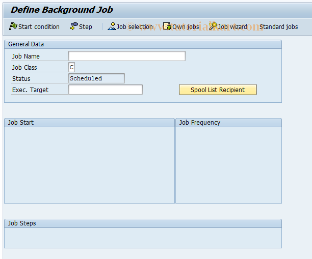 SAP TCode OCM3 - Background Job: OCM Goods Movements
