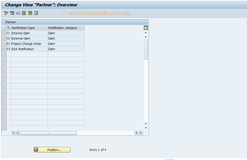 SAP TCode OCM9 - Fill Partner Roles for Header Scrns