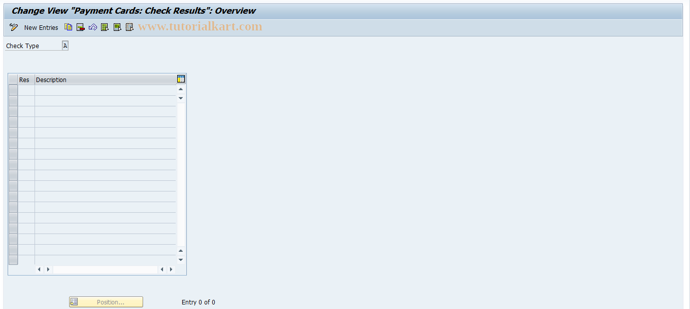 SAP TCode OCR1 - Payment Cards: Check Results