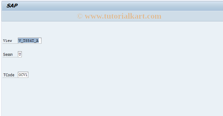 SAP TCode OCV1 - FI-LC: V_T854T_A (only SY-LANGU)