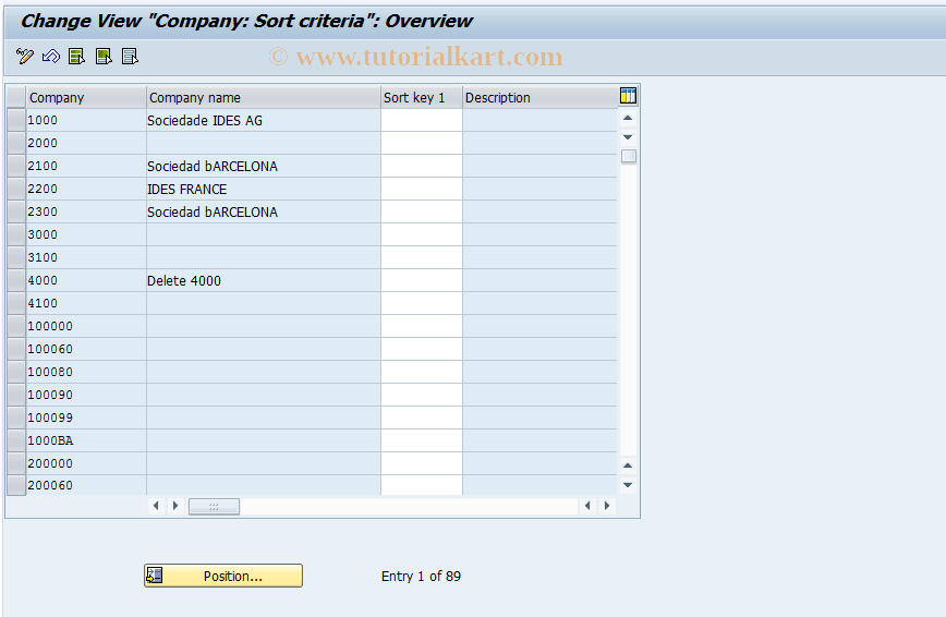 SAP TCode OCVG - FI-LC: V_T850_F (only sort criteria)