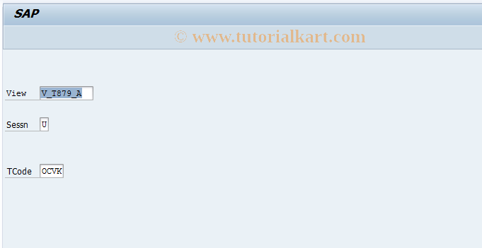 SAP TCode OCVK - FI-LC: V_T879_A ('PL', only SY-LANGU)
