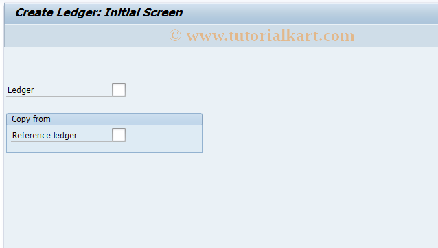 SAP TCode OCZ1 - FI-SS: Create add. ledger