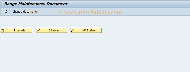 SAP TCode OD00 - Number ranges for documents