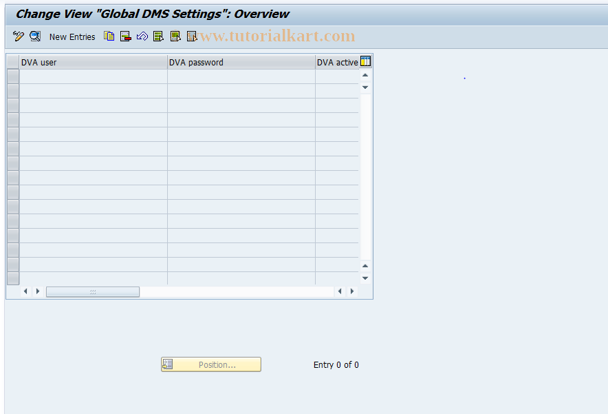 SAP TCode OD41 - Global DMS Settings