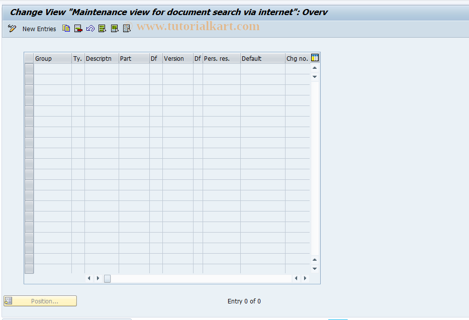 SAP TCode OD50 - DMS IAC - group definition