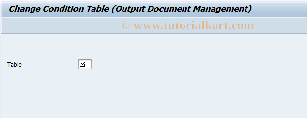 SAP TCode OD71 - Change conditions table (DMS)