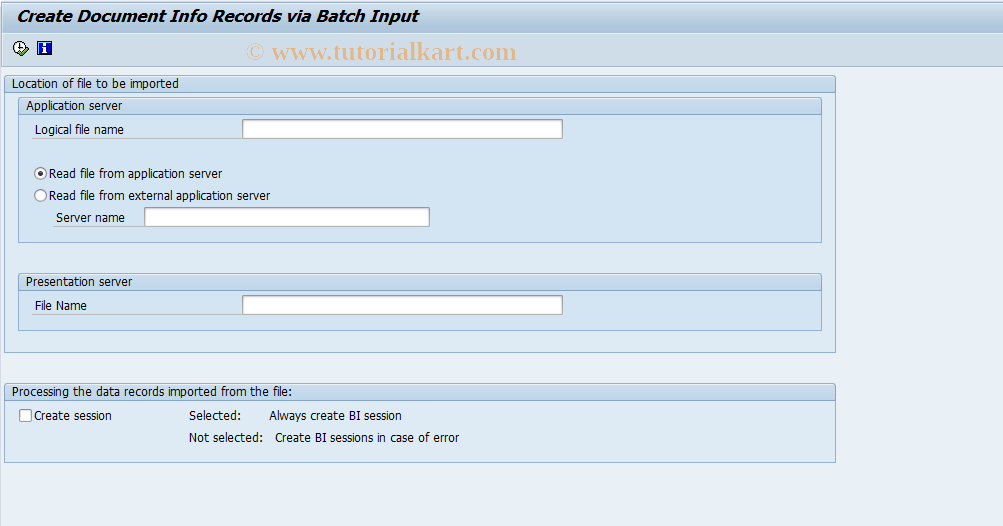 SAP TCode OD91 - Document Data Transfer