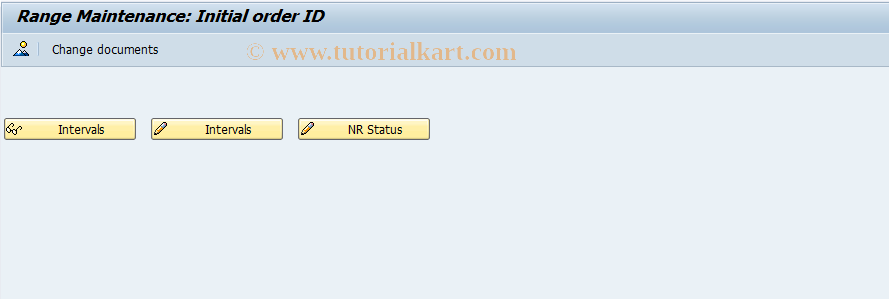 SAP TCode ODI2 - Number range for initial order Id