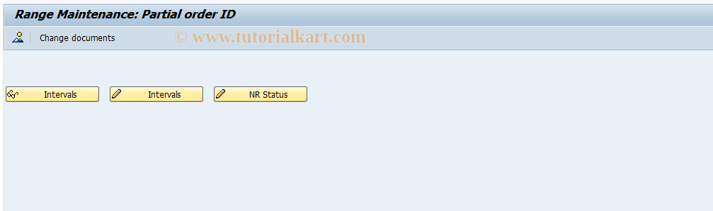 SAP TCode ODI4 - Number range for partial order Id