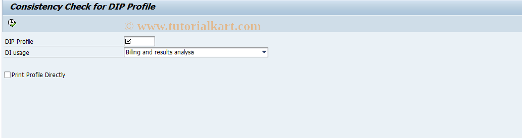 SAP TCode ODP2 - DIP Profile: Consistency Check