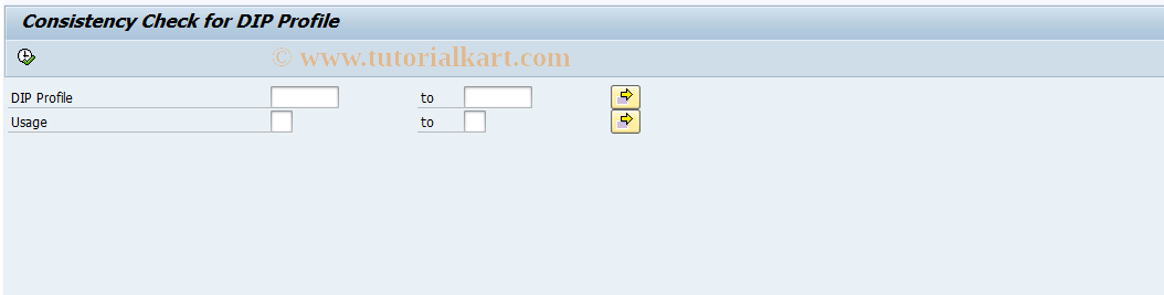 SAP TCode ODP2A - DIP Profile:Multiple Consistency Checks