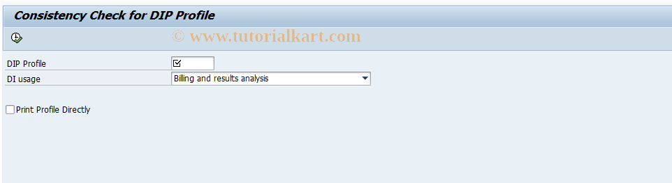 SAP TCode ODP2L - DIP Profile:Consistency Check (List)