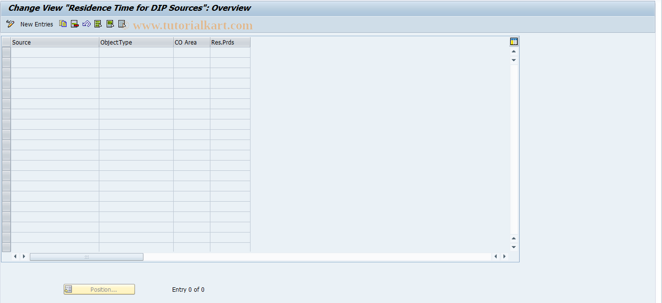 SAP TCode ODP5 - Residence Time for DIP Sources