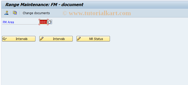 SAP TCode OF19 - Maintain Number Range: FM_BELEG2