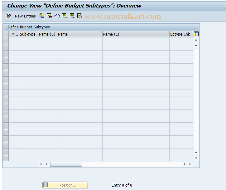 SAP TCode OF4A - Categories