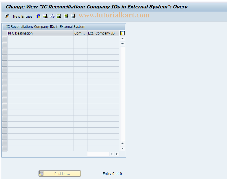 SAP TCode OFB2E_CNUM - Company IDs in External System