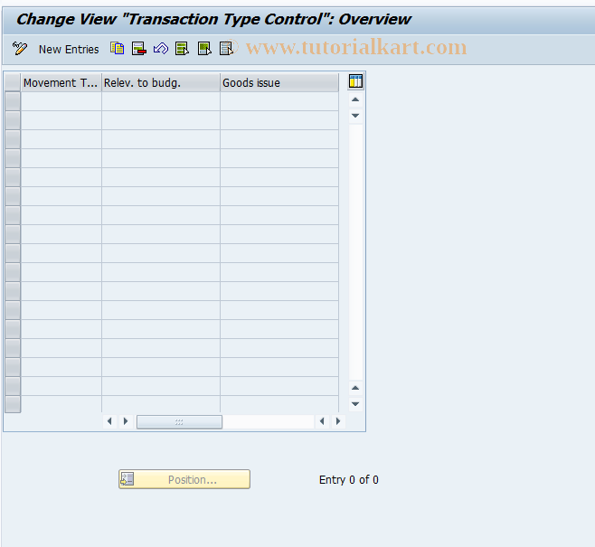 SAP TCode OFBW - Classify Movement Types