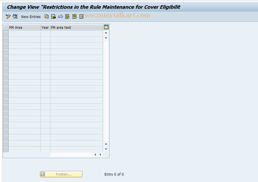 SAP TCode OFCC - Cover Eligibility Restrictions