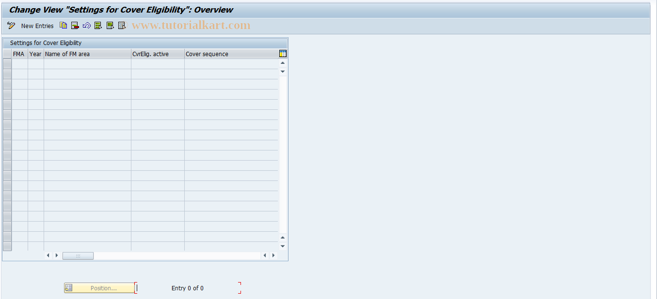 SAP TCode OFCV - Settings for Cover Eligibility