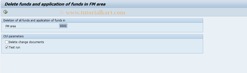 SAP TCode OFD5 - Delete Funds and Application of Fnds