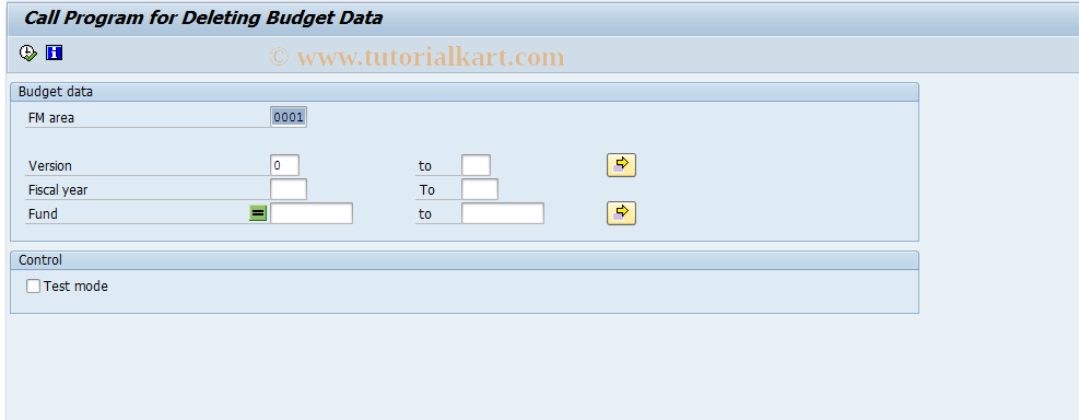 SAP TCode OFD7 - Funds Management: Delete Budget