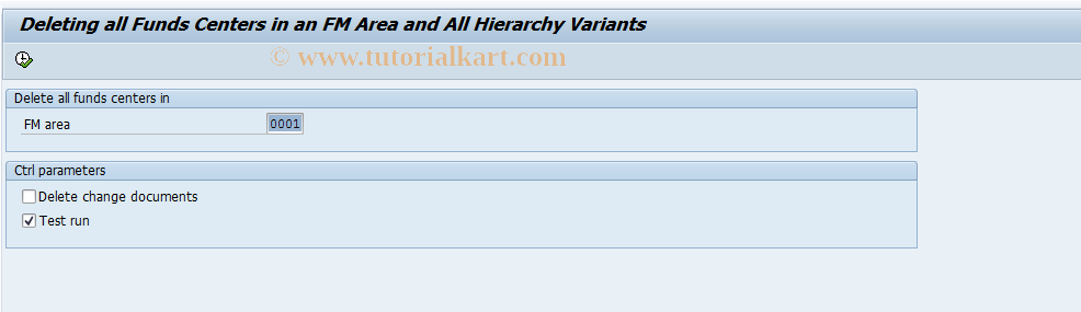 SAP TCode OFDF - Delete Funds Centers in FM Area