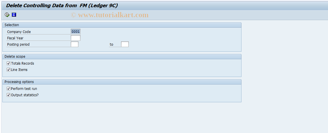 SAP TCode OFDH - Funds Management: Delete CO Actuals