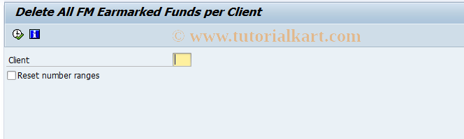 SAP TCode OFDM1 - Delete Earmarked Funds by Client